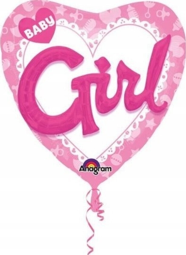 Amscan 3092101, Lekeballong, Folie, Rosa, Hvit, Hjerte (Form), 910 Mm, 910 Mm