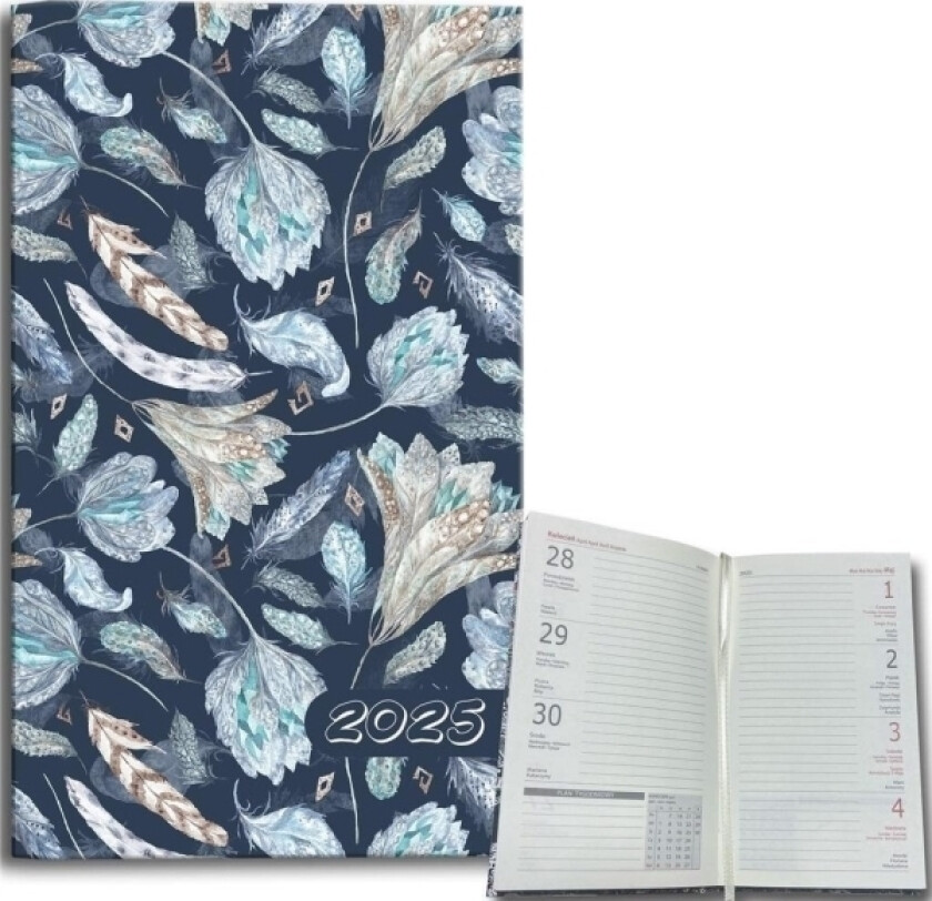 Kalender 2025 A6 Ukentlig Blomster Boho