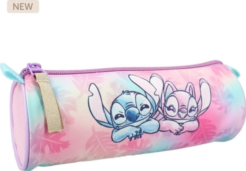 Stitch Pink Round Pencil Case