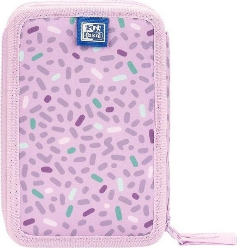 Kids 2 Compartment Pencil Case Purple Oxford