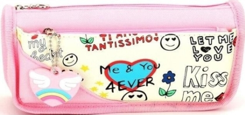 Pencil Case Large Inscriptions And Emoticons