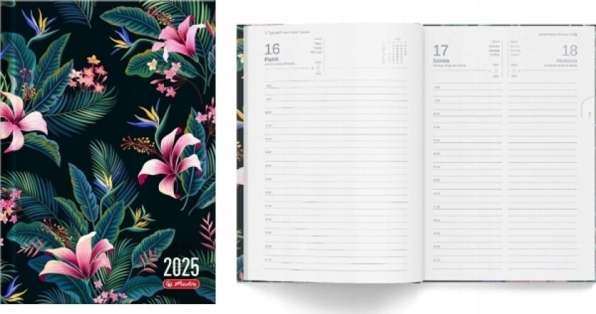 Kalender 2025 A5 Daglig Hibiscus Herlitz