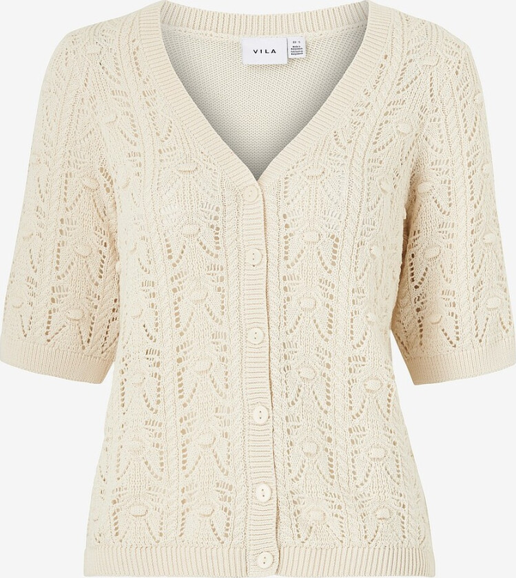 Kardigan viThena V-neck 2/4 Knit - Beige