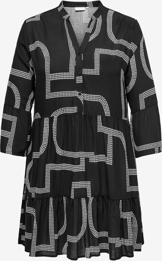 Kjole carMatte Life 3/4 Tunic Dress Aop - Svart