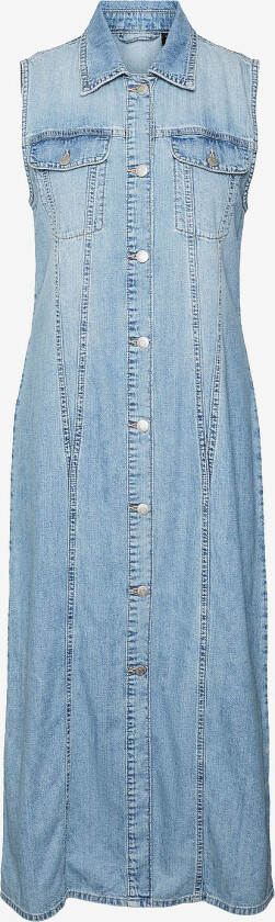 Denimkjole vmZadie SL 7/8 Denim Dress - Blå
