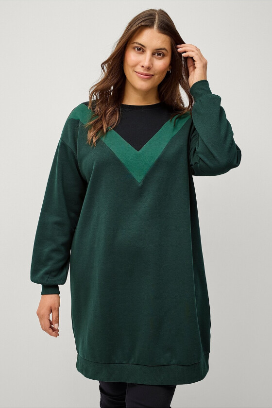 Tunika vKathleen L/S Long Sweat - Grønn