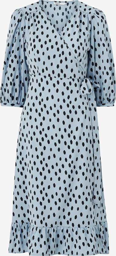 Omslagskjole onlOlivia 3/4 Wrap Midi Dress Wvn - Blå