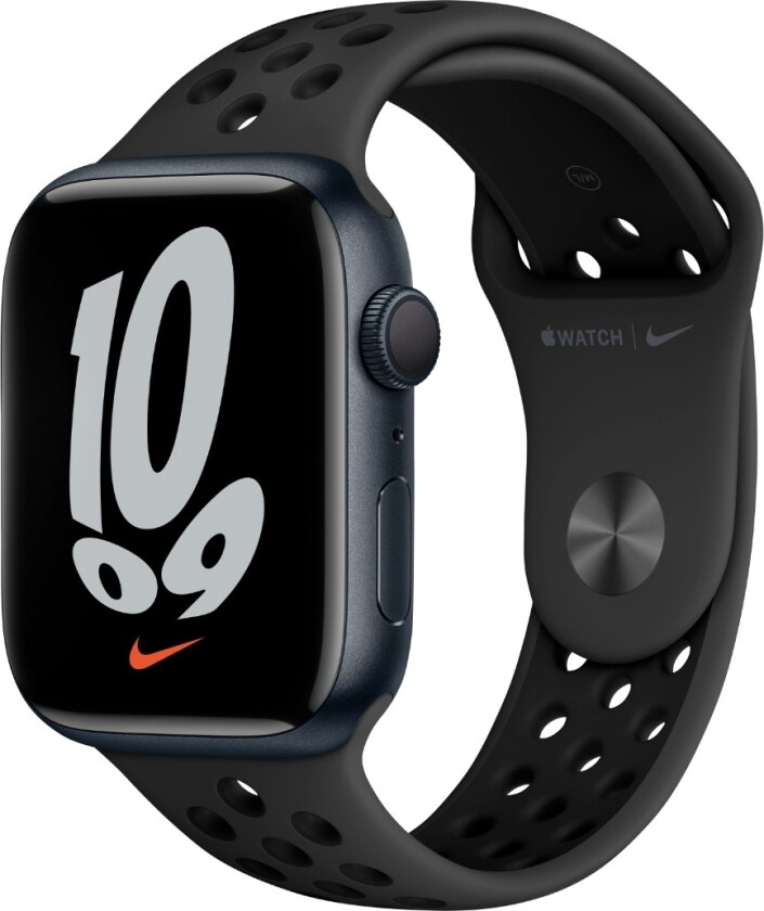 APPLE WATCH NIKE SERIES 7 GPS 45 MM MIDNATT ALUMINIUM ANTHRACITE/BLACK NIKE SPORT BAND