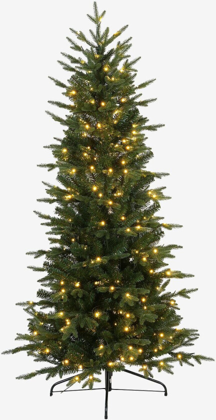 KUNSTIG JULETRE MED 300 LED ADAPTER H180CM, Grønn