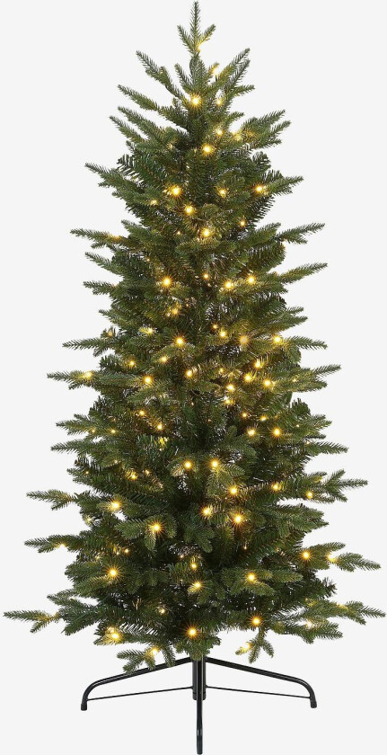 KUNSTIG JULETRE MED 200 LED ADAPTER H150CM, Grønn