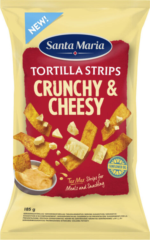 Tortilla Strips Crunchy Cheesy 185g