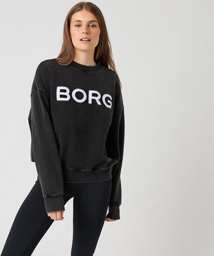 Oversized Logo Sweatshirt Svart