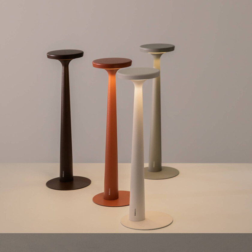 LED-bordlampe Papiria, matt rød, CCT