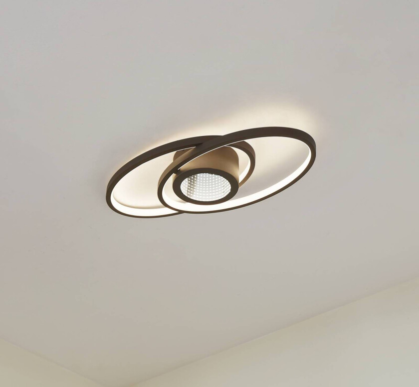 Lindby LED-taklampe Thalina, 60 cm, svart, dimbar