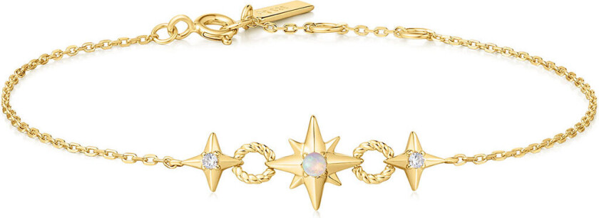 Armbånd i forgylt 925 sølv med zirkonia