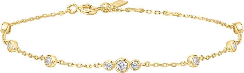 Armbånd i forgylt 925 sølv med zirkonia