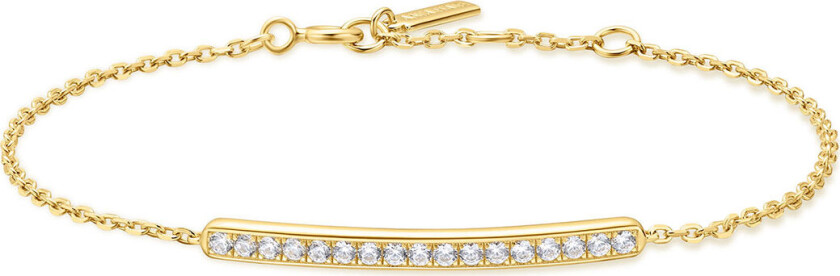 Armbånd i forgylt 925 sølv med zirkonia