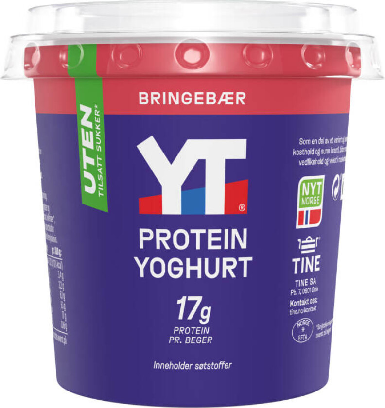 Yt Protein Yoghurt Bringebær 180g