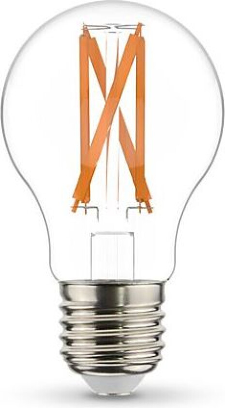 Lyspære led globepære flamedim E27 7 Watt