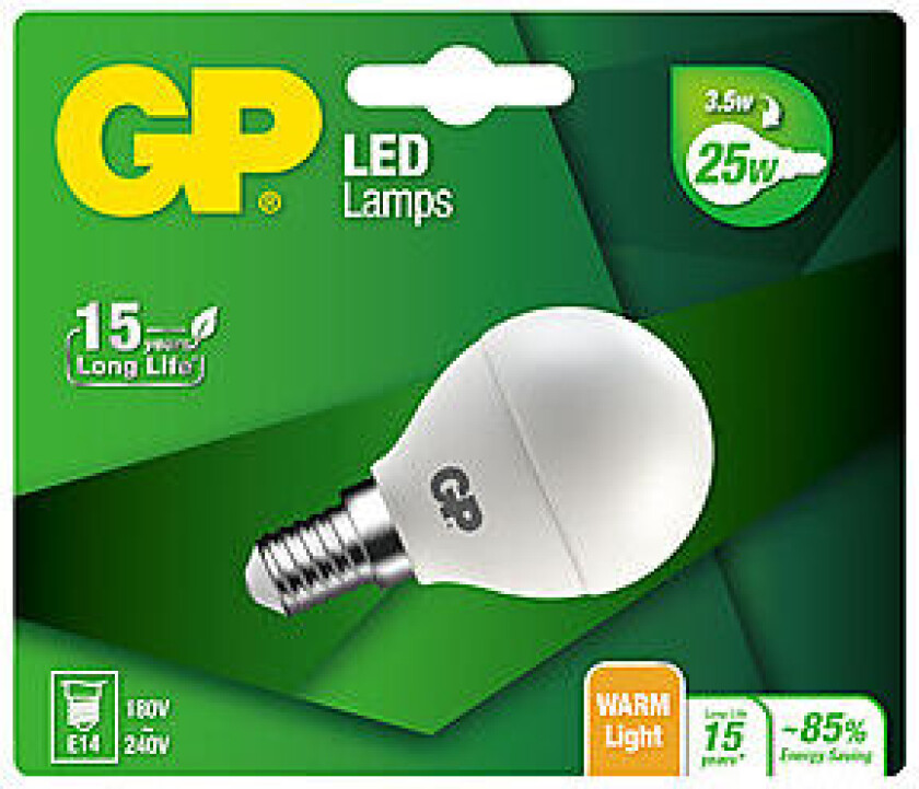 Lyspære led mini globe E14 3.5W-25W