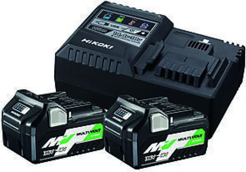 Batteripakke med 2 stk batterier og lader