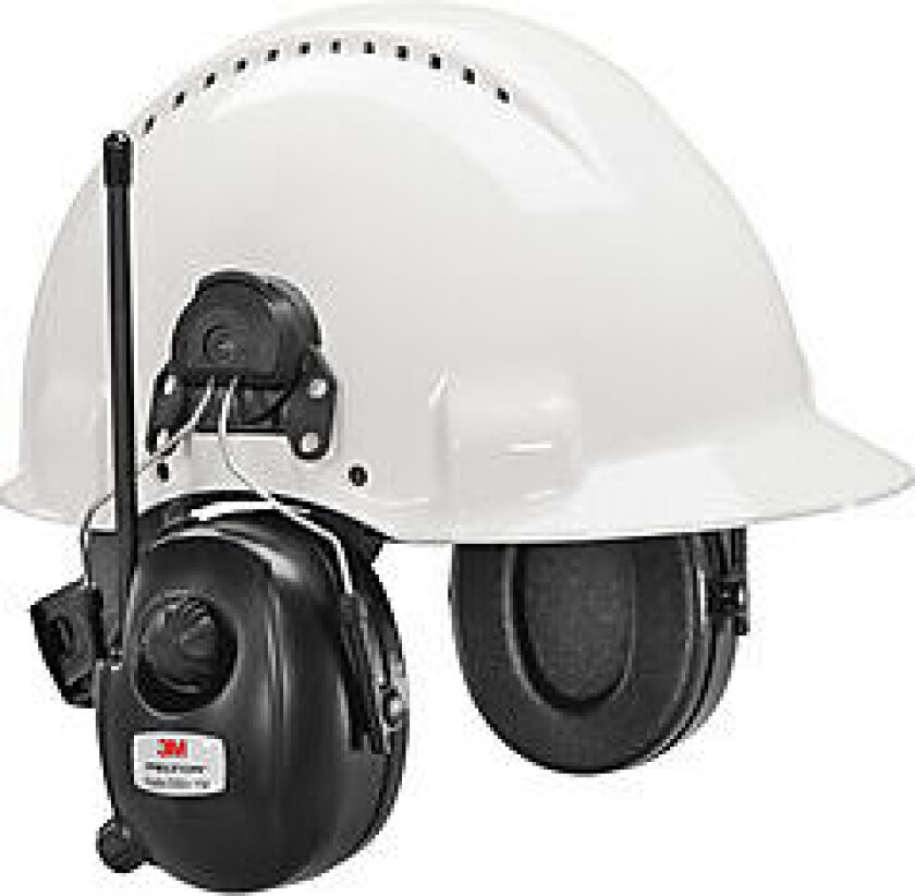 3M Peltor Hørselvern DAB+ FM radio sort med hjelmfeste