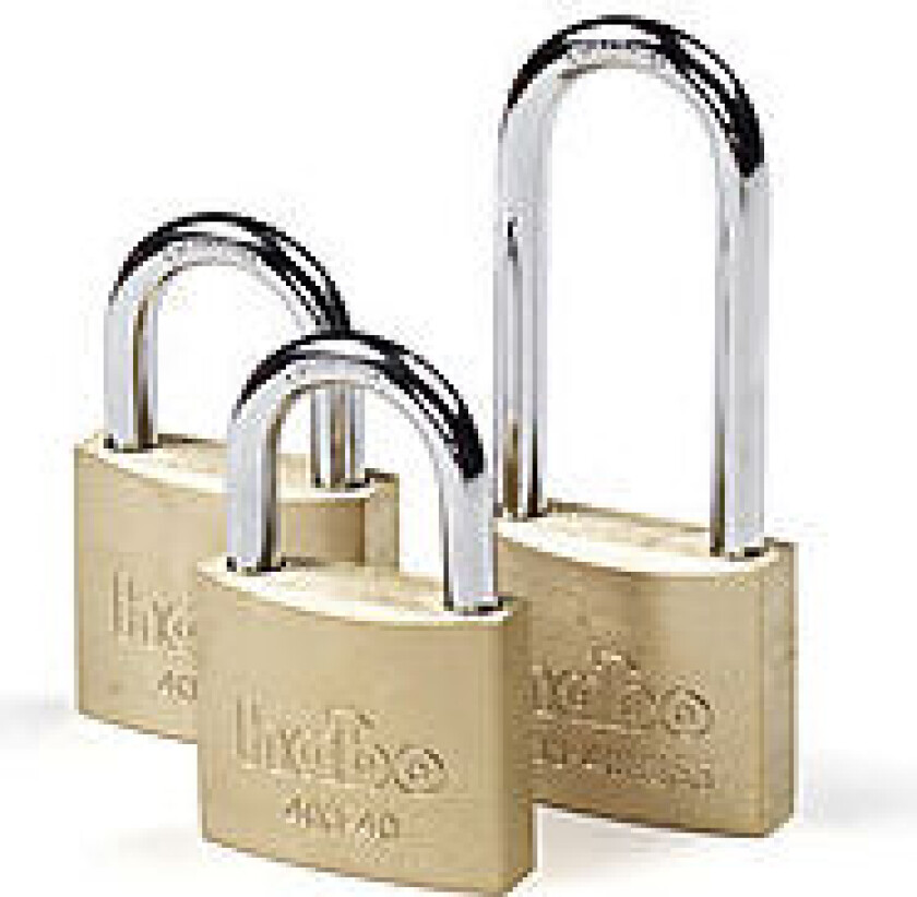 Bilde av Habo Hengelås 403-40HB55 Messing Hengelås 403-40HB55. Dobbeltboltet bøyle 3 pk.