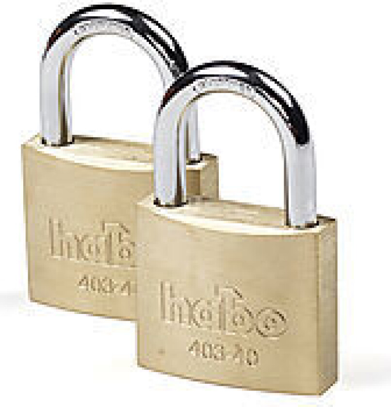 Habo hengelås 403-40 messing 2-pk