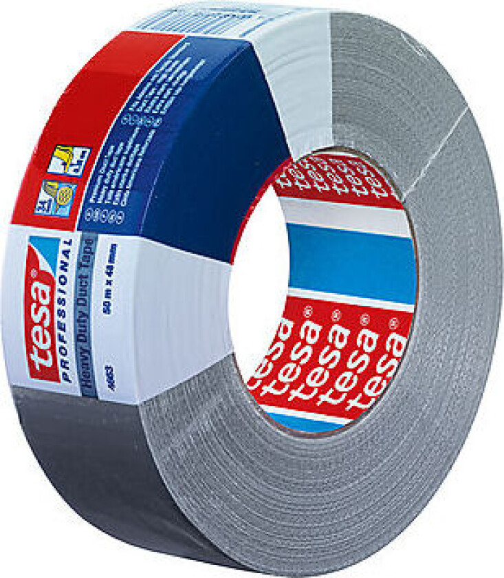 Duct tape/reparasjonstape sølv 50 m x 48 mm