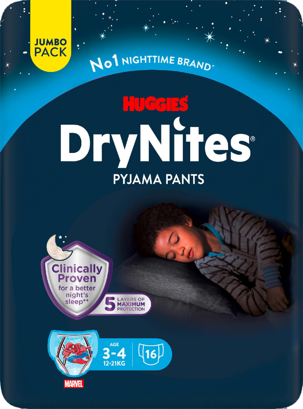 bleie gutt 3-4 år (12-21 kg) 16 stk