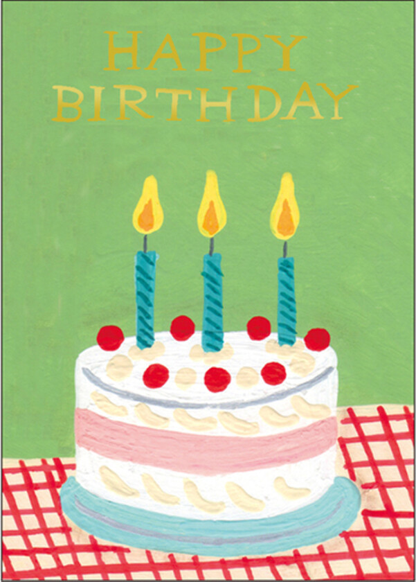 Lite gratulasjonskort Kake