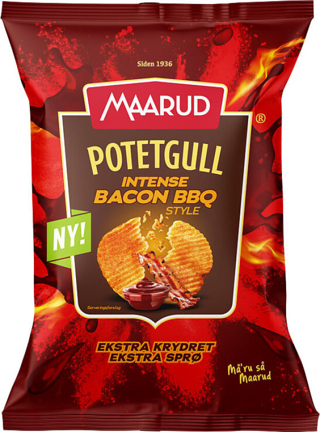 Potetgull Intense Bacon Bbq 175g