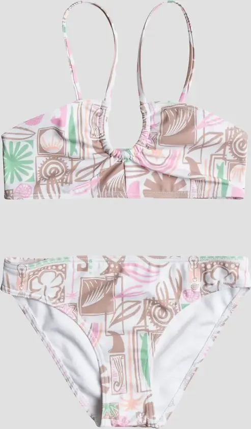 Totally Iconic Bralette Kids Bikini Set hvit