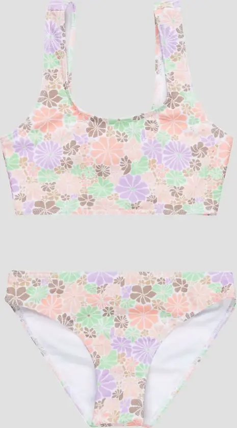 All About Sol Cropped Kids Bikini Set hvit