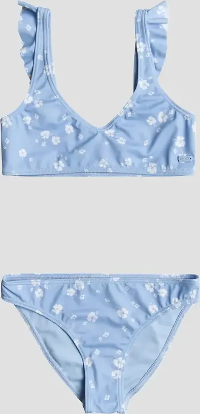 Dreamer Ruffle Bralette Kids Bikini Set blå