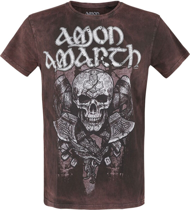 T-skjorte - Carved Skull - S til 4XL - Herrer - brun