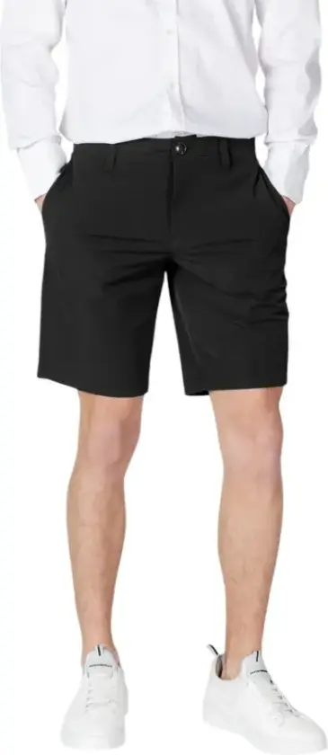 Herre, Shorts, Svart, W30