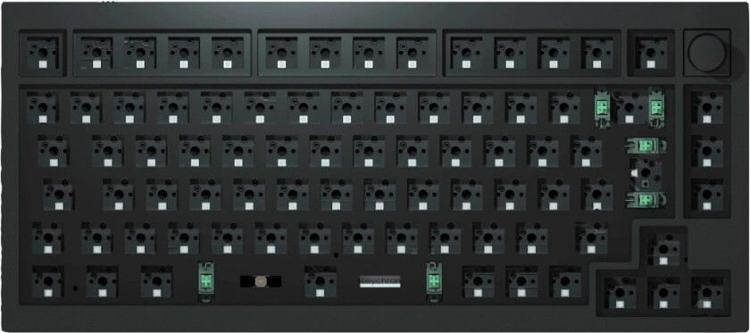 KEYCHRON Q1 QMK BAREBONE TASTATUR MED KNOTT KULLSVART