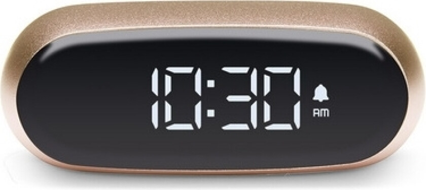 Minut, Digital Vekkerklokke, Oval, Gull, Lcd, Batteri, 5 V