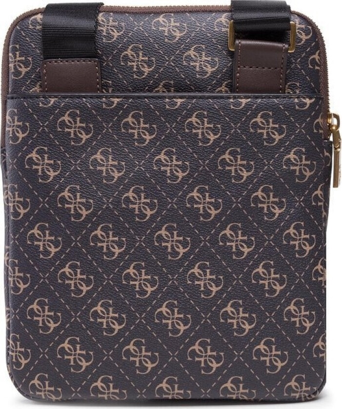 Vezzola, Textile Crossbody Bag, Dark Brown, 19 X 24 X 2Cm, For Men For Men