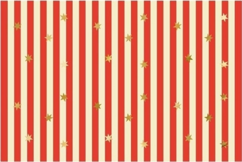 Papirduk Striper Med Stjerner 180X120cm