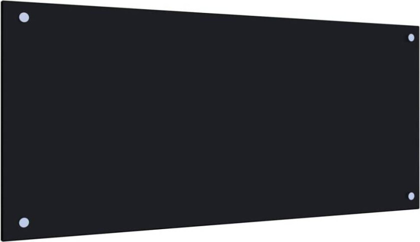 Kjøkkenplate svart 90x40 cm herdet glass