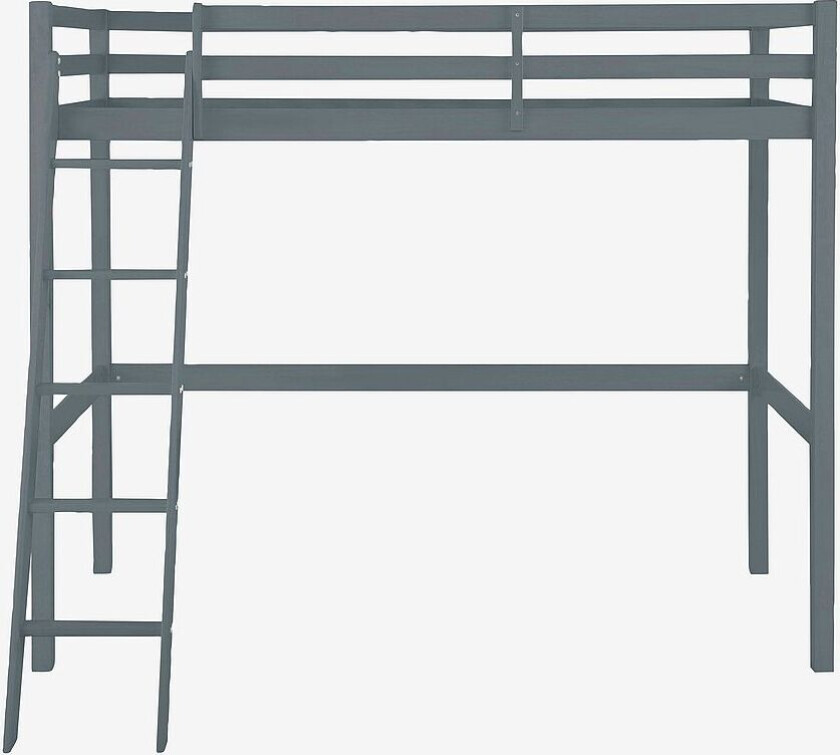 Høy seng ALPI2 90 x 200 cm, Grå