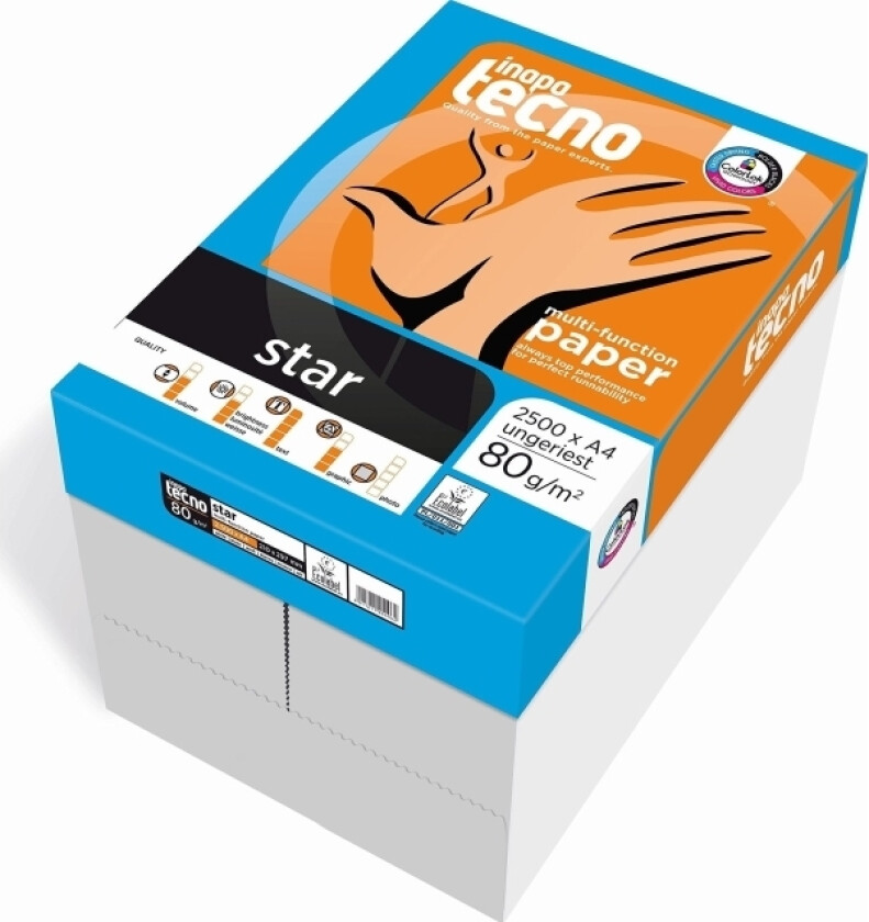 Kopipapir Stjerne 80 G/Kvm 2500 Ark Maxi Boks - Vanlig/Kopi Papir - 80 G/M? 5271 - Normalt/Kopipapir - 80 G/M² ( 5271 080 10 00 3 )