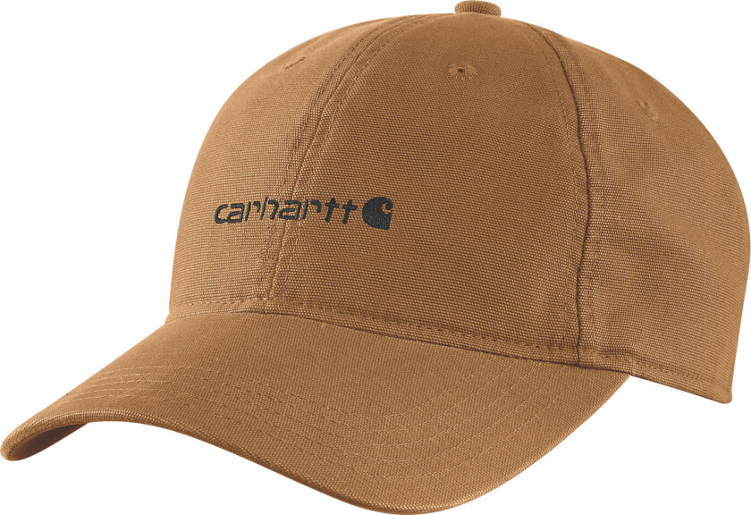 Men's Canvas Embroidered Graphic Cap Brown