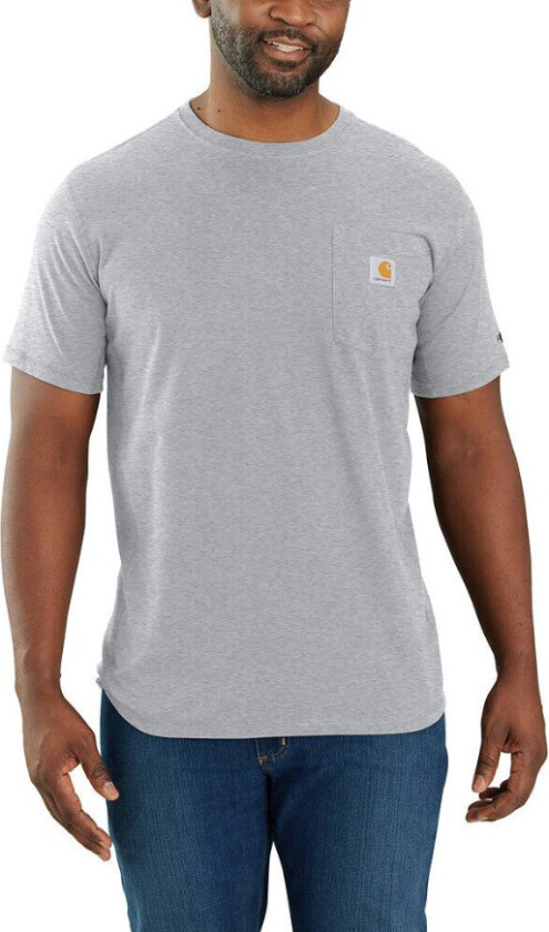 Men's Force Relaxed Fit Midweight Short-Sleeve Pocket T-Shirt Heather Grey