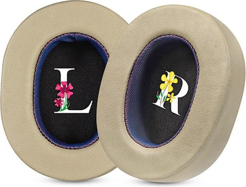 Utskiftbare øreputer til Sony WH-1000XM5 hodetelefoner - Champagne med lilla lammeskinn