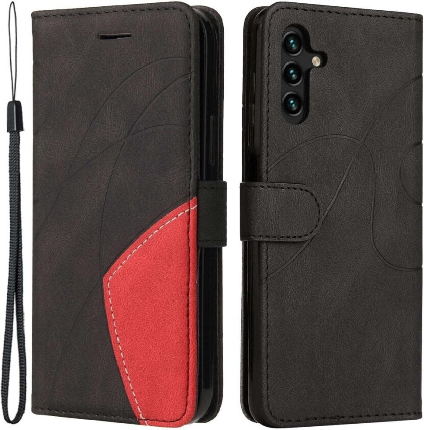 KT Lommebok-deksel til Samsung Galaxy A14 5G - Svart/Rød