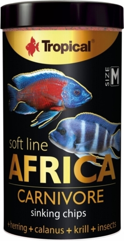 Bilde av Soft Line Africa Carnivore M, Fish, Dry Fish Food, Granule, Omega-3, Omega-6, Omega-9, Vitamin A, Vitamin C, Vitamin D3, Vitamin E