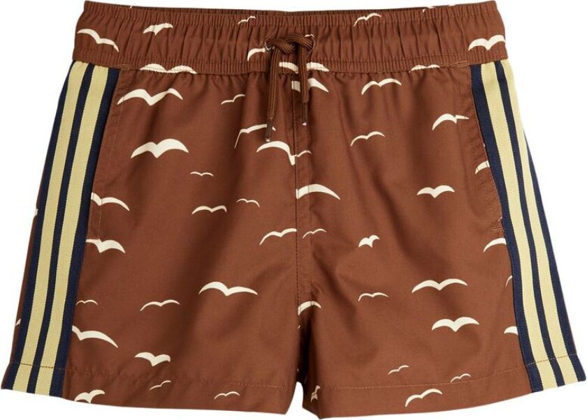 Seagull Aop Badeshorts Brown | Brun | 80/86 cm